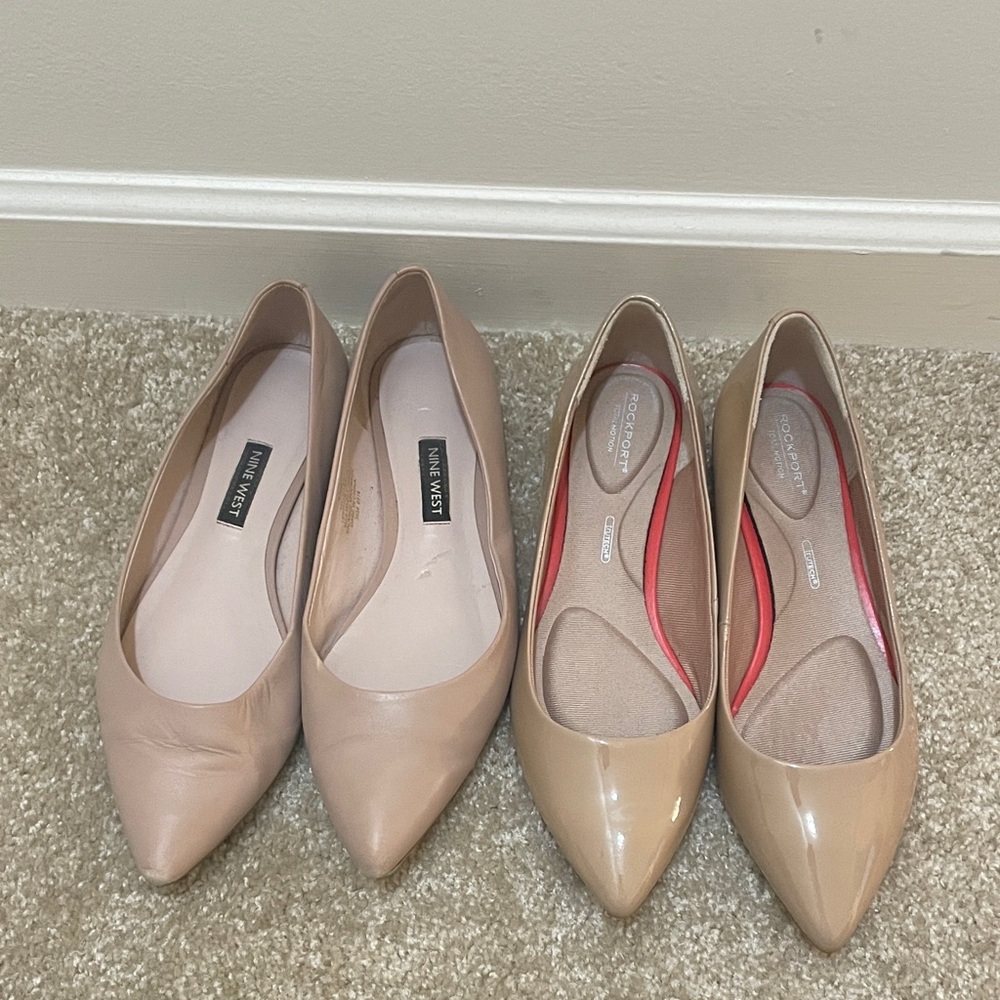 Nude Beige Work Flat Bundle
